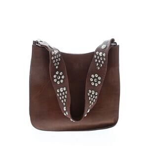 Two Bar West Brown leather Western shoulder bag